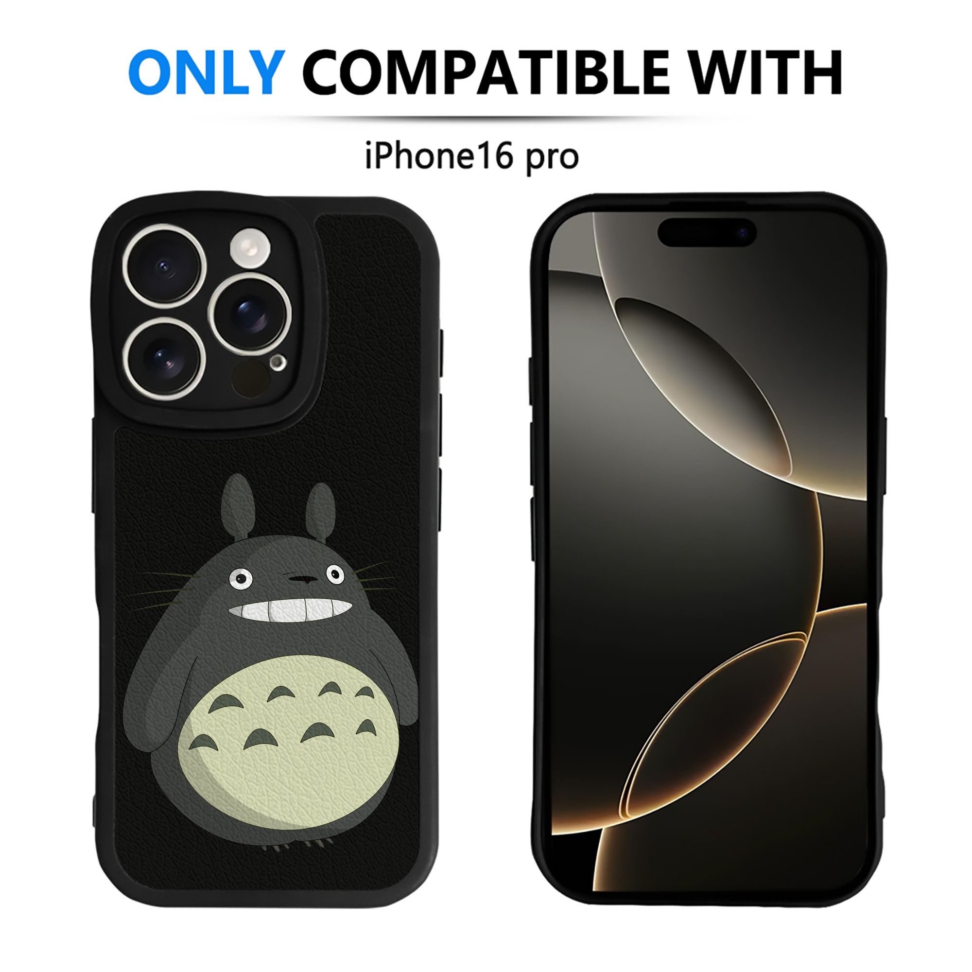 （画像用） となりのトトロ 草壁メイ 草壁サツキ My Neighbor Totoro Satsuki Kusakabe Mei Kusakabe 【iPhone 16シリーズ対応】シリコンスマホケース（レザー調） 材質：シリコン
